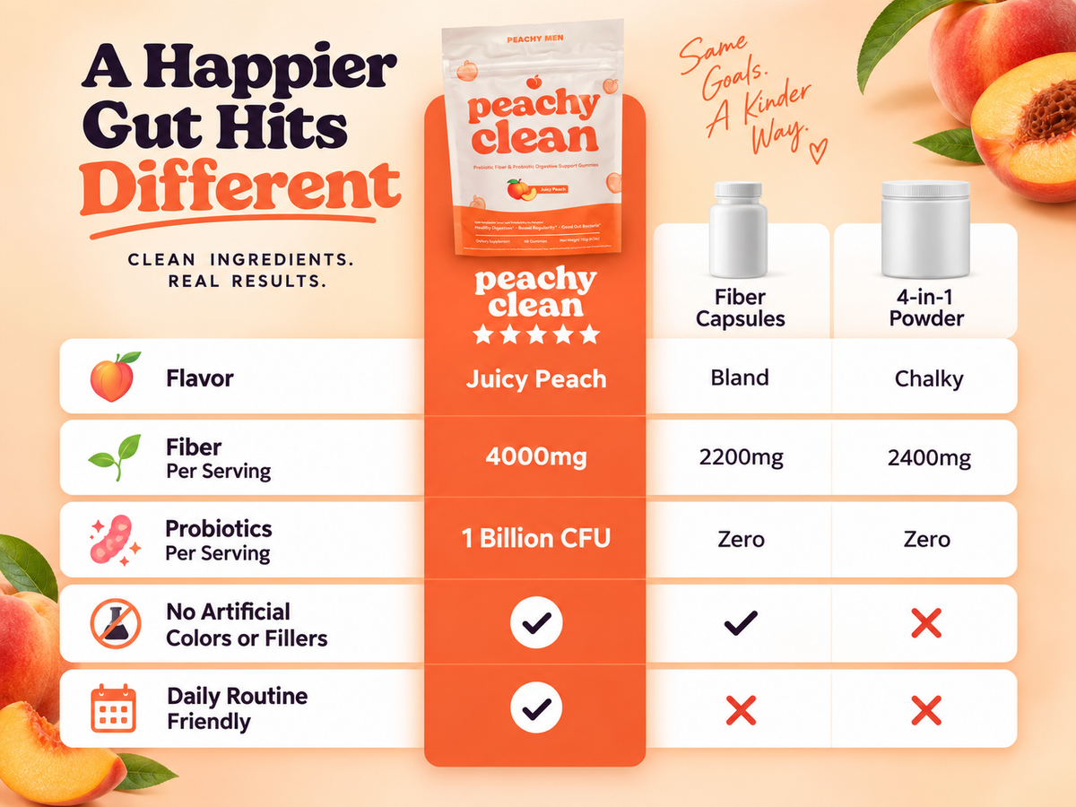 Peachy Clean™ Pre+Probiotic Fibre Gummies