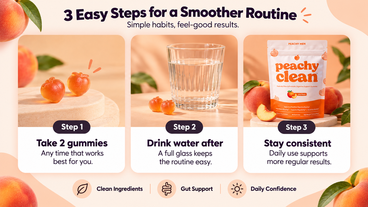 Peachy Clean™ Pre+Probiotic Fibre Gummies